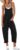 Lentta Women’s Causal Jumpsuits V Neck Sleeveless Harem Overalls Stretchy Adjustable Strap Romper with Pockets