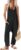 Ekouaer Womens Jumpsuit Sleeveless Casual Summer Overalls Jumpers Spaghetti Strap Baggy Long Pants Rompers with Pockets