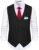 Men’s Formal Suit Vest with Tie Pocket Square Slim Fit 3 Pockets Waistcoat Vest Set for Men