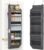 Lifewit 1 Pack Over the Door Organizer, Clear Window Hanging Storage with 4 Side Pockets, Anti Tilt 40 lbs Load Behind Door for Pantry, Nursery, Bathroom, Bedroom, Dorm, 5 Section, Gray