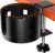 Upgraded Large Desk Cup Holder Clamp, OOKUU Anti-Spill Table Cup Holder, Metal Office & PC Gaming Desk Accessories, Compatible with Universal Cup, Bottles, Pencil Holder (Black)
