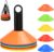 25/50/100pcs Disc Cones, Agility Soccer Cones with Carry Bag and Holder, Soccer Cones for Sports Training, Football, Soccer, Basketball, Coaching, Practice Equipment, 5 Color
