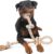 Fida Dog Rope Toys for Aggressive Chewers,Large Dog Toy Designed for Tug of War, Tough Dog Rope Toy Indestructible Made of Undyed Natural Cotton, 29″ Large Dog Toys with 3 Big Knots and a Handle