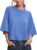 ZDC Women’s Oversized Sweaters Summer Short Sleeve Casual Cropped Tops Lightweight Loose Fit Knit Pullover