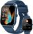 Smart Watches for Women(Answer/Make Call),1.85 inch HD Fitness Tracker Watch with Activity Counter/Sleep Monitor/ 110+ Sports Modes, IP68 Waterproof Smart Watch for Andriod iPhone iOS Compatible,Blue