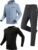 RPOVIG Men’s Tracksuit Sweatsuits 3 Piece Windproof Jacket Long-Sleeve T-Shirts Pants Athletic Hiking Camping Jogger Outfits