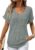 Dokotoo Womens Waffle Knit Tops 2026 Spring Summer V Neck Shirts Casual Trendy Women’s Blouses Basic Tee