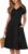 ANRABESS Women Summer Dress Casual Short Sleeve V Neck A-Line Knee Length Pleated Flowy 2026 Fashion Midi Dresses with Pocket