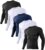 Dalavch 5 Pack Men’s Compression Shirts Long Sleeve Athletic Workout Rash Guard Gym Active Sports Undershirt Base Layer Top
