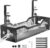 Under Desk Cable Management Tray No Drill, Metal Mesh Cable Management Under Desk with Clamp Mount, 2 Hole Cable Tray with Wire Management and Cord Organizer for Home Office Standing Desk