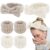 WHAVEL 6PCS Spa Headband and Wristbands Set, Face Wash Headband Wrist Bands for Washing Face Makeup Skincare Hair Band Skin Care Accessories Tools