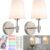 Battery Operated Wall Sconces Set Of 2, Wireless Battery Wall Light With 10000mAh RGB Rechargeable Magnetic Bulb, Rechargeable Wall Sconce With Remote Control For Bedroom, No Electrician Required