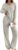 Ekouaer Lounge Sets for Women Long Sleeve Knit Ribbed Pajama Sets 2 Piece Casual Loungewear with Pockets