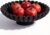 9.5″ Large Decorative Bowl – Scalloped Pedestal Bowls for Home Decor, Key Bowls for Entryway Table, Decorative Fruit Bowl for Kitchen Counter, Resin Black Ruffle Coffee Table Decor