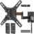 ELIVED Lockable RV TV Mount for Most 13-43 Inch TVs, RV TV Wall Mount Swivel and Tilt for Camper Trailer Motorhome, Detachable tv Bracket with Double Wall Plates, Max VESA 200x200mm, up to 22 LBS