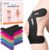 IEADEN Precut Kinesiology Tape for Knees, 10 Pcs – Knee Support & Stability, Knee Pain Relief Athletic Tape – Waterproof & Elastic, Breathable Hypoallergenic Latex-Free Tape, Black