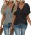 2PCS T Shirts Short Sleeve V Neck Tees Womens Tops Fashion Beach Vacation Clothes 2026 Casual Summer Spring Outfits
