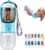 Cibaabo Dog Water Bottle with Food Container, Travel Puppy Water Bowl, Portable Pet Dispenser, Dog Gift Stuff Accessories Items, Puppy Essentials Necessities for Yorkie Cat Walking and Hiking