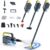 Steam Mop with Detachable Handheld Steam Cleaner, 10-in-1 Multi Accessories, Quick 10s Heat, 350ml and 2-Level Steamer for Cleaning Floor, Carpet, BBQ Grill, Tile, and Grout, Gray