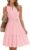 MEROKEETY Women’s 2026 Summer Casual Mini Sundress Beach Vacation Sleeveless V Neck Flowy A Line Dress with Pockets