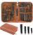MINKINH Manicure Set Professional Nail Clipper Kit-26 Pieces Stainless Steel Manicure Kit,Nail Care Tools with Luxurious Travel Case (Brown)