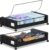 YAASHEEN Under Bed Storage with Wheels, 2-Pack Under the Bed Storage Containers with Clear Lids & Label, Underbed Storage Bins, XXL 60L Rolling Metal Drawer for Clothes, Shoes, Toys, Books – Black