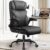 HeroSet Office Chair, Ergonomic Big and Tall Computer Desk Chairs, Executive Breathable Leather Chair with Adjustable Flip-up Armrests, Lumbar Support Swivel PC Chair with Rocking Function