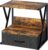 aboxoo Printer Stand for Desk with Storage Drawer, 2 Tier Desktop Or UnderDesk Shelf, Multi-Purpose Desk Organizer for Home Office, fit Fax Machine/3D Printer/Scanner, Rustic Brown
