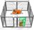FXW Rollick Unleashed Dog Playpen for Indoor, Yard, RV Camping, 24 inch 8 Panels for Small and Puppy Dogs, Black│Patented