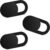 Yilador Webcam Cover (3 Pack), 0.03 inch Ultra Thin Laptop Camera Cover Slide for iPhone iPad MacBook Pro Computer iMac Cell Phone PC Accessories Camera Blocker Slider, Great for Privacy – Black