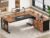 SEDETA 71″ Executive Desk with Rolling File Cabinet, Large Office Desk with Drawers, L Shaped Computer Desk with Power Outlets, CPU Stand, Pegboard and Storage Shelves, Rustic Brown