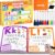 Preschool Learning Activities Educational Workbook, 62 Reusable Pages Pre Kindergarten Workbooks, Number Letter Tracing Books for Kids, Autism Learning Materials, ABC Busy Book for Kids Ages 3-7