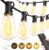 Outdoor Lights String Patio Outside – 100ft 30M LED Waterproof Light – Hanging Lighting ST38 Shatterproof Edison Bulb Deck Backyard Gazebo Balcony Party Bistro Cafe Pergola Garden Yard Porch Dimmable