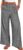 ANRABESS Womens Gingham Pants Checkered Plaid Striped Boxer Wide Leg Palazzo Pants Lounge PJ Bottoms Trousers with Pockets