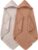 SWEET DOLPHIN Muslin Hooded Baby Bath Towels – 2 Pack 100% Cotton Towel for Babies, Infants, Toddlers – 32x32Inch – Highly Absorbent and Newborn Essential, Light Bean Paste