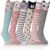 FNOVCO Girls Knee High Socks Kids Crazy Fun Gift Cute Animal Patterns Cotton Long Socks 6 Pairs