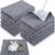 VitalCozy 10 Pcs Guinea Pig Cage Liners Washable Rat Bedding for Guinea Pigs Controlling Absorbent Waterproof Pee Pads Blanket for Rabbits Hamster Small Animal Chinchilla(Grid,12×12 Inch,Gray)