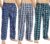 JupiterSecret Mens Pajama Pants Set Cotton Lightweight Plaid Sleep & Lounge Pants, PJ Bottoms with Pockets and Button Fly